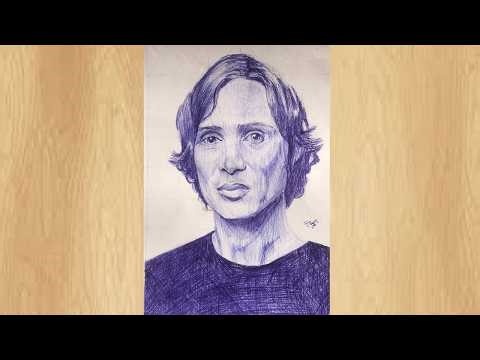 Drawing CILLIAN MURPHY | Portrait Drawing Time Lapse | Ballpoint Pen Drawing | aavn art