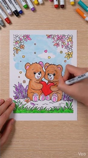 Sweet Animal Coloring 🐻 Cozy & Cute Art Moments