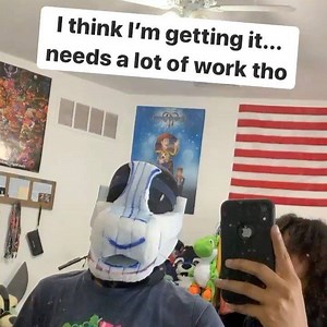 24 reactions | So here we are...trying our very first moving jaw fursuit head...lets see how this goes . . . #blackcheetahstudios #furry #fursuitmaker #fursuitmaking #wip #fursuitheadwip #fursuithead #movingjaw #canineheadbase #fursuitwip | BlackCheetah Studios | Facebook