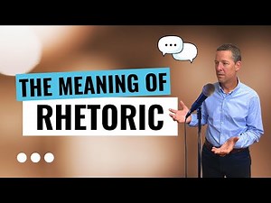 What is the meaning of rhetoric?