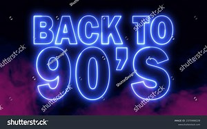 Back 90s Text Font Neon Light Stock Illustration 2370998229 | Shutterstock