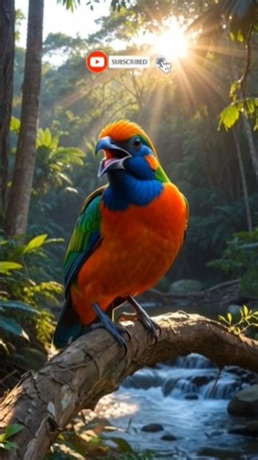 Relaxing Forest Scene with Wild Bird