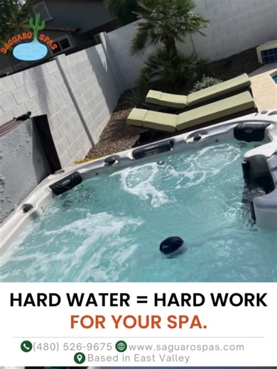 Arizona’s hard water can be tough on your spa - especially your heater. Scale buildup shortens equipment life and hurts performance. We balance, descale, and protect your system so everything runs smooth and stress-free. 📍 Based in East Valley 📞 (480) 526-9675 🔗 www.saguarospas.com