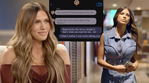 On 'The Secret Lives of Mormon Wives' reunion special, Jessi Ngatikaura shared alleged texts exchanged between Demi Engemann and 'Vanderpump Villa' star Marciano Brunette, seemingly proving their relationship did cross a line. | Entertainment Tonight