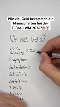 How much money will the teams receive at the 2026 FIFA World Cup? #money #worldcup2026