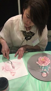 New craft trend over at stand C53 - Creative Studio Show us the beautiful art of sculpture painting. You can buy kits and finished pieces at their stand, sign up to a class - or just learn hints and tips! | The Creative Craft Show