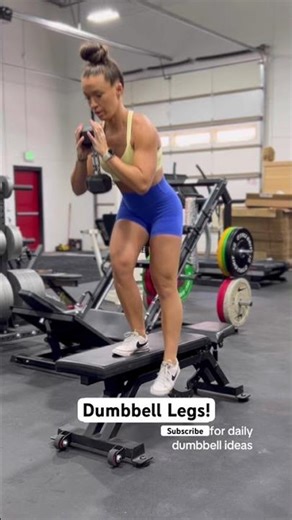 Daily Dumbbell idea! bench step ups! Focus on keeping your weight in the leg that is on the bench.