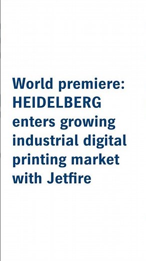 20 YEARS OF DIGITALIZATION: The new Jetfire | #heidelbergerdruckmaschinen #printing