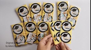 Graduation Cap Class of 2026 Sticker Labels by Adore By Nat – 2 Inch Round College University Graduation Party Favor Labels – Set of 30
