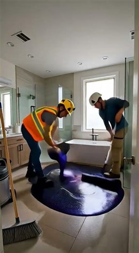 Luxury USA Bathroom Before Epoxy Transformation ✨ #shorts #bathroomdesign #epoxyflooring