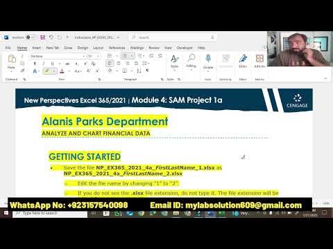 Excel Module 4 SAM Project 1a Alanis Parks Department | Excel Module 4 SAM Project 1a