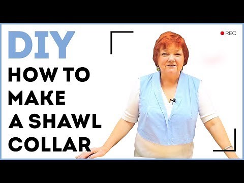 DIY: How to make a shawl collar. Making a pattern for a shawl collar. Sewing tutorial.