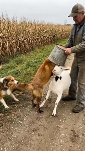 Giant Fox Grabs Goat — Farmer Fights Back With a Bucket! #viralreels #instagood | MGTC Farming