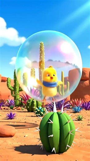 chickpop finds a giant bubble wand #bunnyhop #trending #animatedshort #chickpop