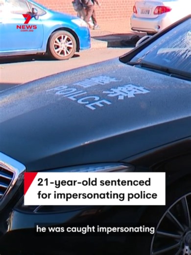 A 21-year-old man has been sentenced for impersonating a Chinese police officer. Kunlang Li was found with a gel blaster and ammunition after he was spotted at Strathfield driving a car with the word