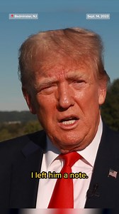 Former President Donald Trump says he left a "nice note" for President Joe Biden when he left office. Watch the full exclusive interview with Kristen Welker tomorrow on Meet the Press. | NBC News
