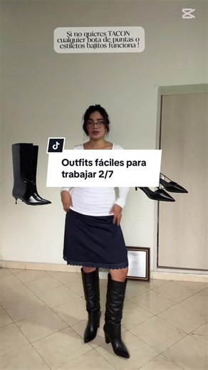 Día 2 de 7 outfits fáciles para trabajar , hoy nos elevamos un poco con un look más dramático , pero súper fácil de replicar 🖤 #ootd #fyp #fallfashion #outfit #styleinspo