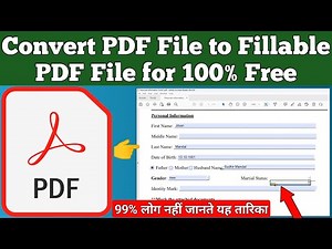 How to convert pdf to fillable pdf for free