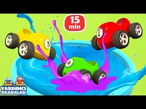 Let's collect vegetables with the Helper Cars and paint the Cars! Cartoons for children!