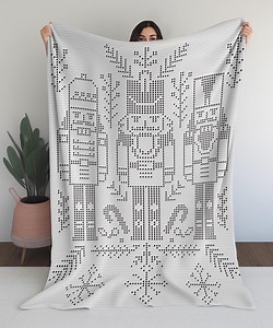 Nutcracker Filet Crochet Blanket Pattern | Christmas Ballet Throw | Holiday (PDF Pattern) - Etsy