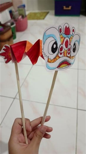 diy make lion dance for Chinese New Year #diycrafts