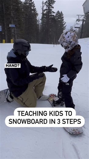 Duncan: Snowboard Trainer @ Mammoth Mountain on Instagram: "Teaching kids to snowboard in 3 steps 1.) standing practice 2.) quick game 3.) free ride Teaching kids to snowboard is a blast! #snowboard #snowboarding #snowboardtrainers #mammothmountain"