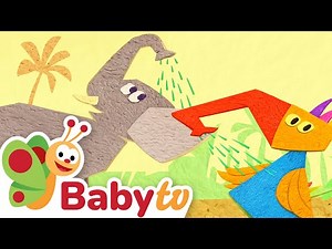 Can Tucky Copy the Elephant? | Animal Behavior for Toddlers | BabyTV