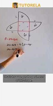Calculating Square Sides with Quarter Circles #Math #Circle #Circumference