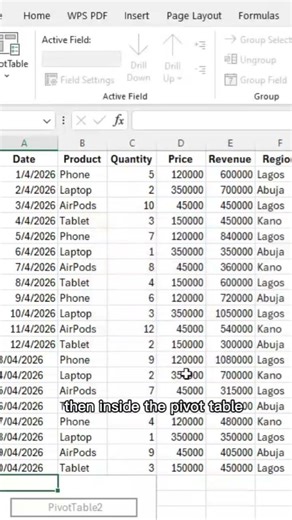 How to Create a Pivot Table in Excel in 60 Seconds 📊 #shorts