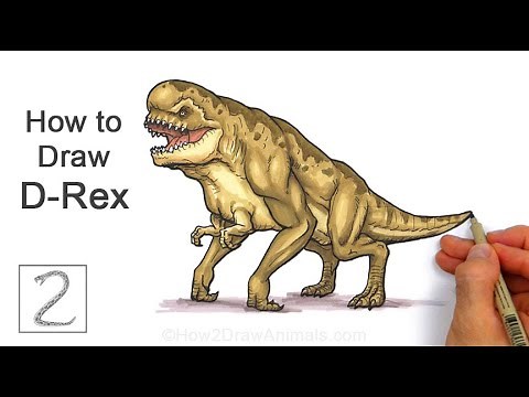 How to Draw Distortus Rex (D-Rex) from Jurassic World Rebirth