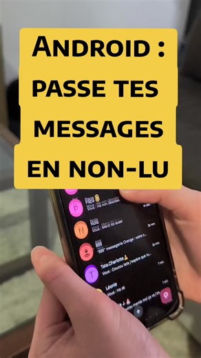 Une astuce à connaître pour passer en non-lu tes SMS sur ton téléphone Android ! Ne passe plus à côté d'un message que tu as déjà lu et auquel tu vas oublier de répondre 😃 #astuce #conseil #android #message #sms #assistance | Mon Assistant Numérique