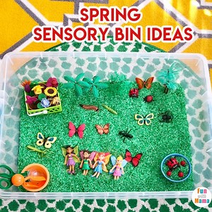 Spring Theme Sensory Bins   Table Ideas