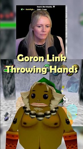 Goron Link Throwing Hands in Zelda Majora's Mask