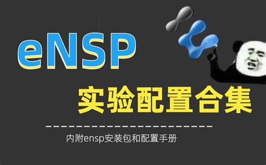 拜托三连了！这绝对是全B站最用心（没有之一）的ensp实验配置视频！持续更新中~建议收藏～