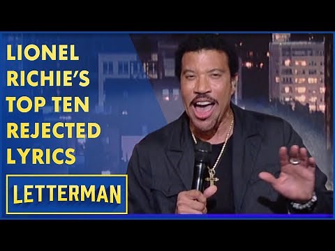 Lionel Richie's Top Ten Rejected Song Lyrics | Letterman