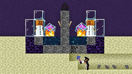 Mining bedrock challenge in Minecraft Xbox survival