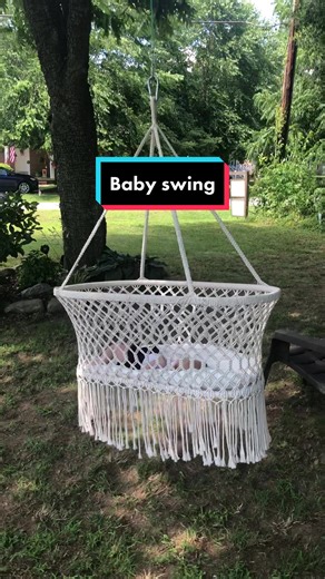 Boho Macrame Baby Swing: Precious Addition for Mama and Baby