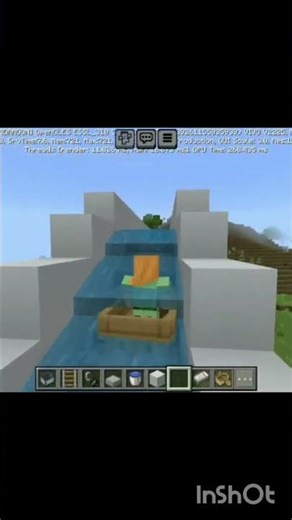 Minecraft water slide😎🎢#shorts #funny✨ day(3/100) 100k