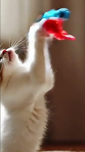 Kitten Playing with A Toy On A String 😻 AI CAT CHANNEL, SUBSCRIBE