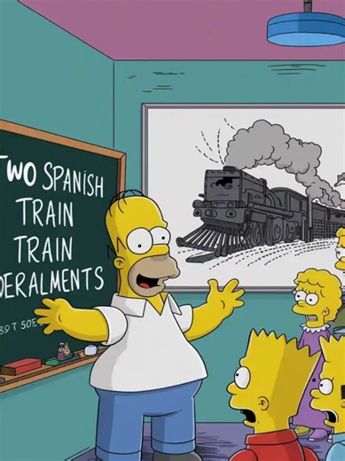 Simpson predicted two high-speed train derailments in Spain. #simpsons #train #derail #incident #spain