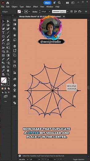 Monje Studio Tutorials: How to Make a Cobweb in Illustrator (Step-by-Step)