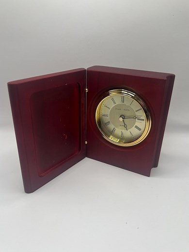 Vintage Stuart Austin Wooden Book Clock Quartz Mantel Shelf Decor Library Office Gift - Etsy