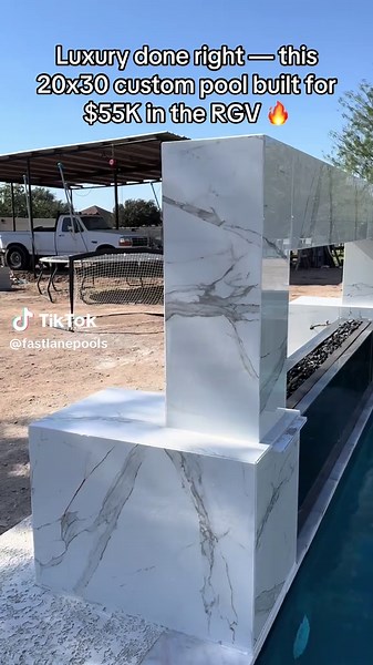 Stunning 20x30 Custom Pool with Jacuzzi and Waterfall