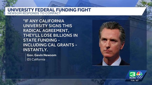 Gov. Newsom threatens to withhold billions from California colleges that sign Trump's 'compact'