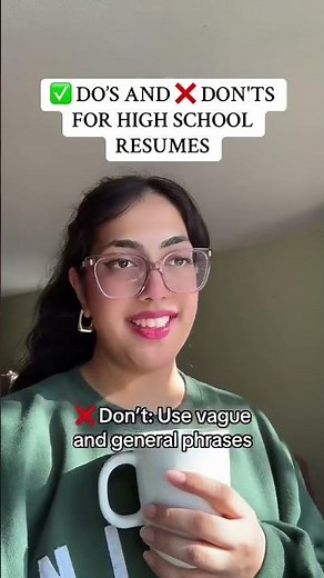 High School Resume Do's and Don'ts