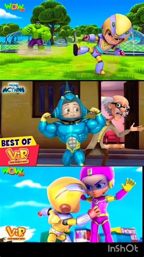 the robot boy versus Hulk fight 😯😯😯😯 #robotboy #youtubeshorts #shorts