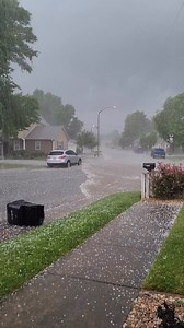 Heavy hail and rain coming down hard — this storm is intense 😳🌧️🧊✨ | Inaturesgram