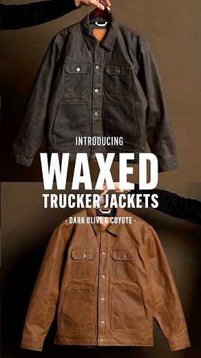 Our new Waxed Canvas Trucker Jackets! #thursdayboots #waxedcanvas