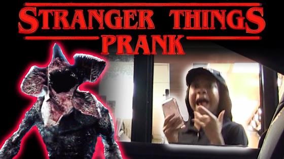Drive thru Stranger Things prank