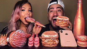 255K views · 3.4K reactions | ASMR ROSE GOLD EDIBLE CHAMPAGNE BOTTLE,...
